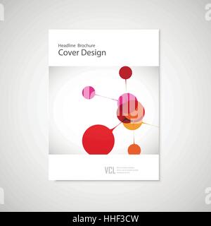 Abstract bright simple technology brochure template. Connection structure Stock Vector