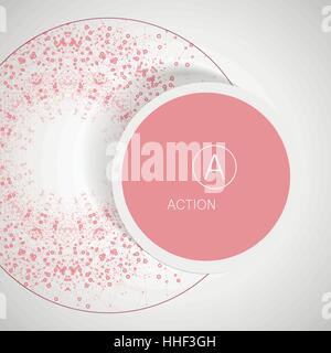 Vector technology concept. Connected Lines and dots. Background for medicine, connect, network, technology Stock Vector