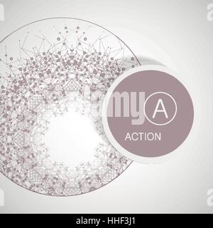 Vector technology concept. Connected Lines and dots. Background for medicine, connect, network, technology Stock Vector