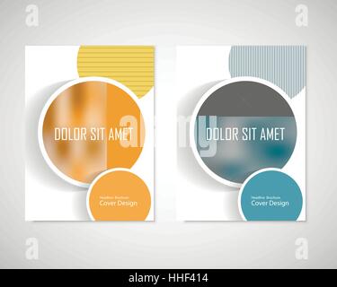 Abstract minimal geometric round circle shapes design background for you annual report, book, cover brochure, flyer or poster Stock Vector