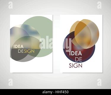 Abstract minimal geometric round circle shapes design background for you annual report, book, cover brochure, flyer or poster Stock Vector