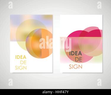 Dirty circles with text on brochure for your ideas. Presentation, cover book or annual report Stock Vector