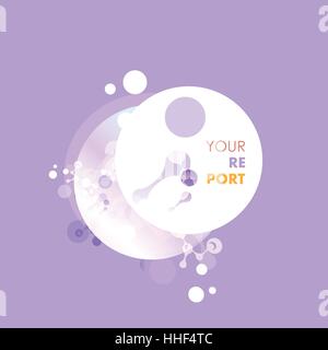 Abstract molecules design. Atoms. Medical background for banner or flyer. Molecular structure with circle Stock Vector