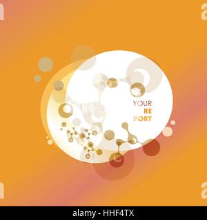 Abstract molecules design. Atoms. Medical background for banner or flyer. Molecular structure with circle Stock Vector