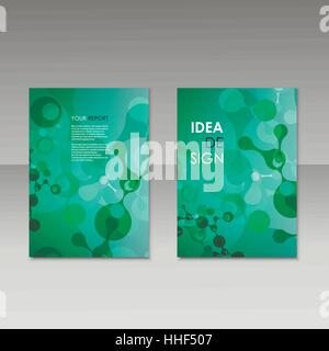 Geometric abstract modern colorful brochure templates, design elements, molecule background Stock Vector