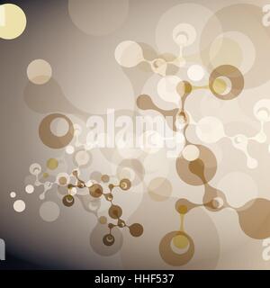 Geometric background molecule and communication. Connected atoms. Vector illustration Stock Vector