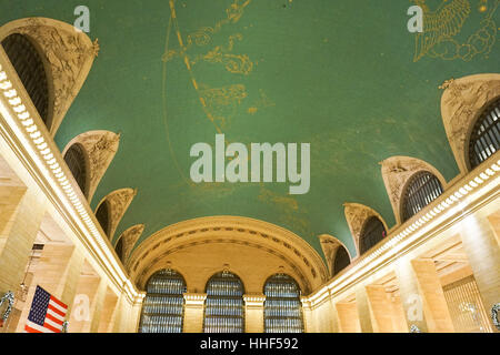 The ceiling of Grand Central Terminal, New York Stock Photo