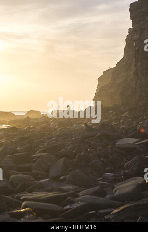 San Pedro, USA. 16th Jan, 2017. The area of abandoned roads and suburban development is a popular place to watch the sunset on the Palos Verdes Peninsula. The area is technically off limits to the public but graffiti artists and beachgoers alike crowd the area on weekends. Credit: Stuart Palley/ZUMA Wire/Alamy Live News Stock Photo