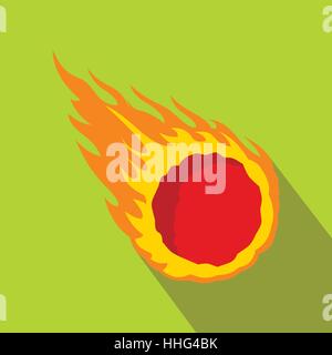 Falling meteor with long tail icon Stock Vector Image & Art - Alamy