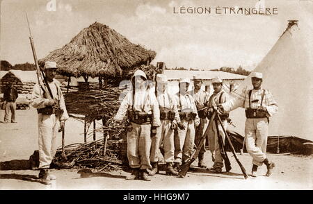 French Foreign legion soldiers in Algeria 1910 Stock Photo