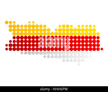 austrians, carinthia, illustration, flag, circle, card, spotted, dot, raster, Stock Photo