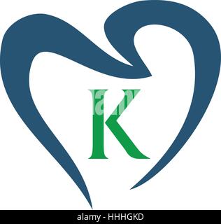 Healthy Dental Care Letter K Stock Vector