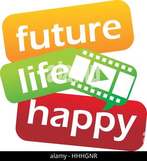 Success Life Coaching Education Video Stock Vector