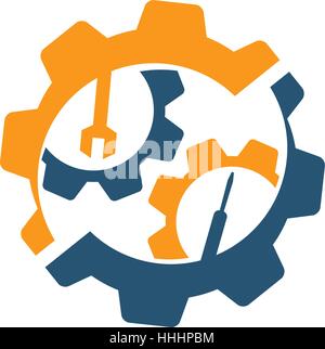 Gear Repair Service Stock Vector