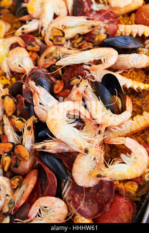 food, aliment, spain, shrimp, vertical, dish, meal, seafood, nobody, saffron, Stock Photo