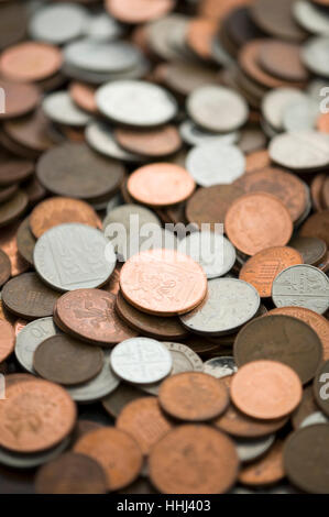 coins, mixed, british, english, full frame, cash, cold cash, money in cash, Stock Photo