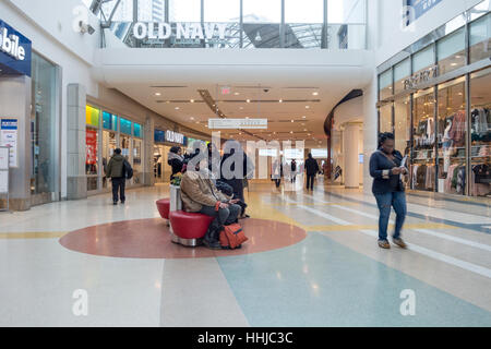 People of various cultures and races relaxing at the Scarborough Town Centre in Toronto, Ontario, Canada Stock Photo