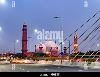 Badshahi Mosque Lahore, Pakistan One of the most famous landmarks and tourist destination of Pakistan . Stock Photo