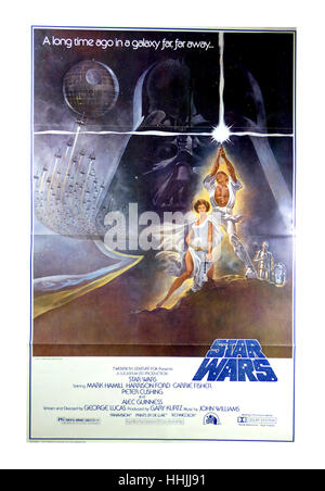 Star Wars Original Film Movie Poster 1977 Stock Photo