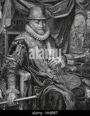 William I, Prince of Orange (1533-1584), known as William the Silent or the Taciturn. Leader of the Dutch revolt against the Spanish Habsburg Stock Photo