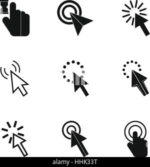 Help cursor simple icons in color rounded square frames on white ...