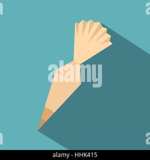 Cooking bag with nozzle icon, flat style Stock Vector