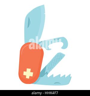 Penknife icon, cartoon style Stock Vector