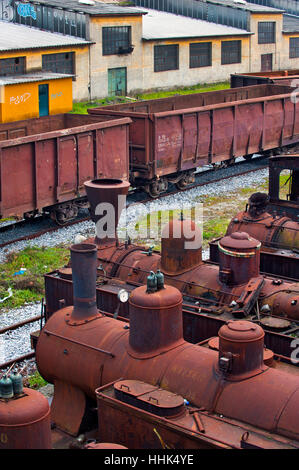 Railway station, museum, Volos, Magnisia, Thessaly, Greece Stock Photo