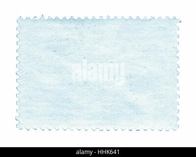 Blank postage stamp background textured isolated on white Stock Photo