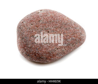 single stone isolated on white background. geological element Stock Photo