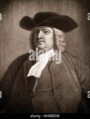 William Penn, 1644 - 1718, founder of the colony of Pennsylvania Stock Photo