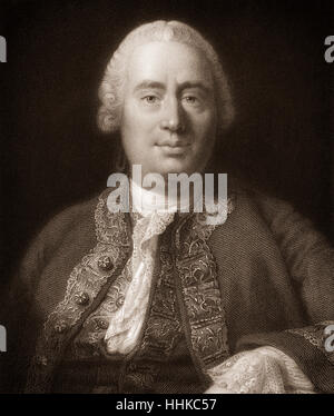 David Hume, 1711 - 1776, a Scottish philosopher, historian, economist, and essayist Stock Photo