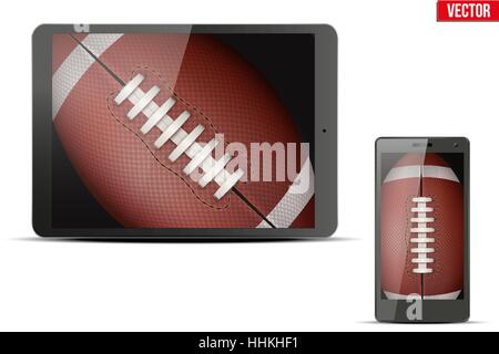 American Football Ball on gadgets Stock Vector