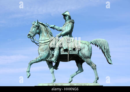 monument, statue, sweden, stockholm, stockhom, emperor, king, historical, Stock Photo