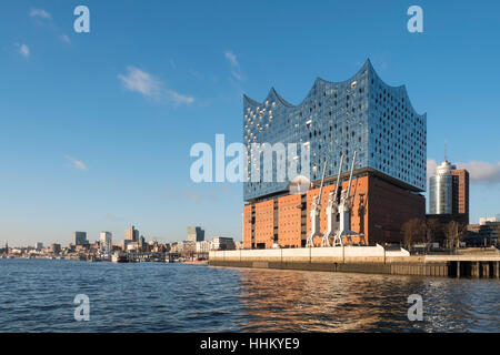 Elbphilharmonie, Hamburg, Germany; View of new Elbphilharmonie opera house in Hamburg, Germany. Stock Photo