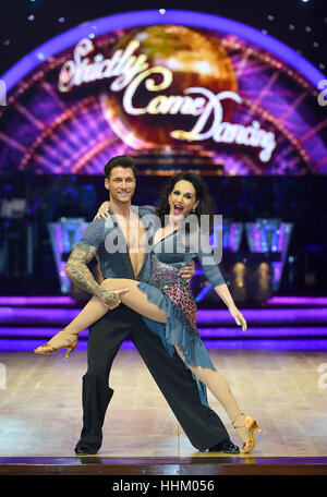 Lesley Joseph and Gorka Marquez during a photocall for the launch of Strictly Come Dancing Live Tour held at Barclaycard Arena in Birmingham. Stock Photo