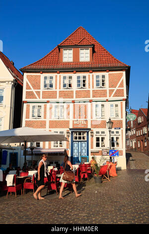 Stade, Hotel Am Fischmarkt, Altes Land, Lower Saxony, Germany, Europe Stock Photo