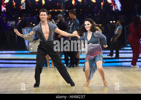 Gorka Marquez and Lesley Joseph during a photocall for the launch of Strictly Come Dancing Live Tour held at Barclaycard Arena in Birmingham. Stock Photo