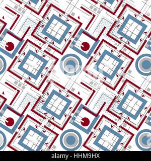 Seamless Geometric Pattern. Vector illustration. Trendy colors Stock Vector