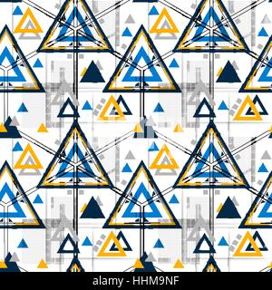 Seamless Geometric Pattern. Vector illustration. Trendy colors Stock Vector