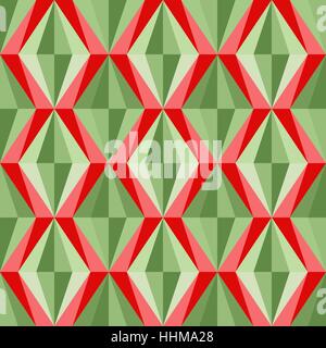 Modern zigzag and diamond tile pattern made of triangles - seamless, editable, vector, pattern, background, wallpaper Stock Vector