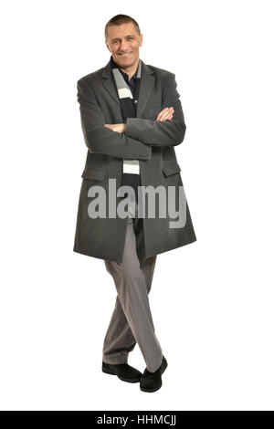 Handsome Man in coat Stock Photo