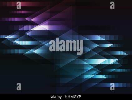dark multicolor abstract overlap background, motion technology geometric layer, vector illustrator, two direction arrow communication internet Stock Vector