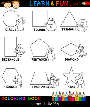 education, animals, geometric, cartoon, shapes, shape, education, graphic, Stock Photo