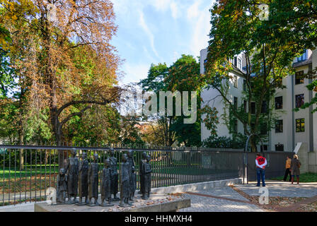 Berlin: Monument in front of the Old Jewish Cemetery in the Große Hamburger Straße, , Berlin, Germany Stock Photo