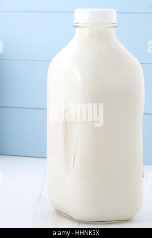 Delicious, nutritious and fresh half gallon Milk Bottle. Stock Photo