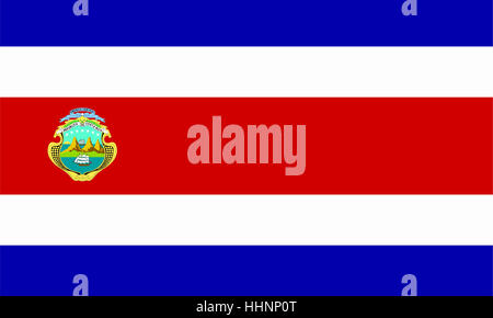 Costa Rican flag Stock Photo - Alamy