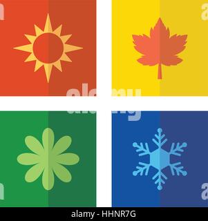 Season and weather vector illustration set Stock Vector Image & Art - Alamy