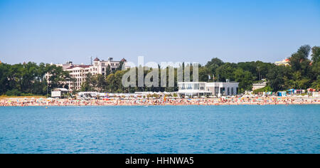 Central public beach of Burgas, Black sea coast, Bulgaria Stock Photo