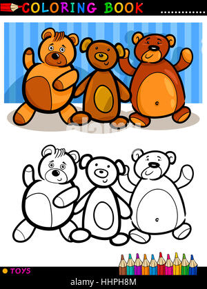 illustration, teddy, toys, page, bookpage, cartoon, mascot, book, laugh, Stock Photo